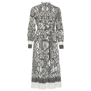 Marie Oliver Catie Silk Midi Dress Women’s XL Long Sleeve Opal Medallion print